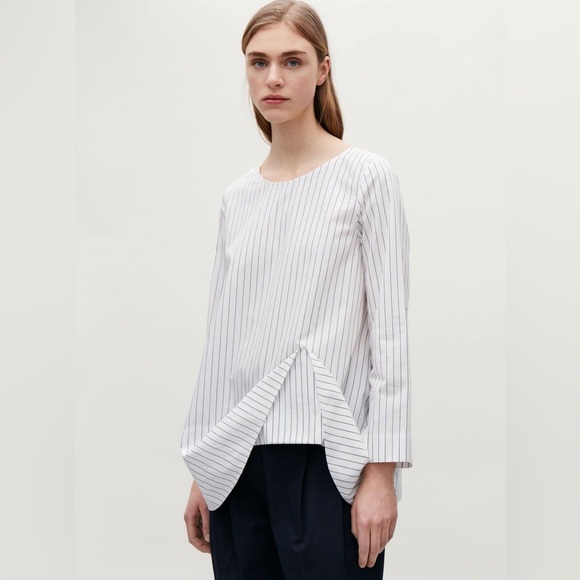 COS Tops - COS White Striped Women's Top